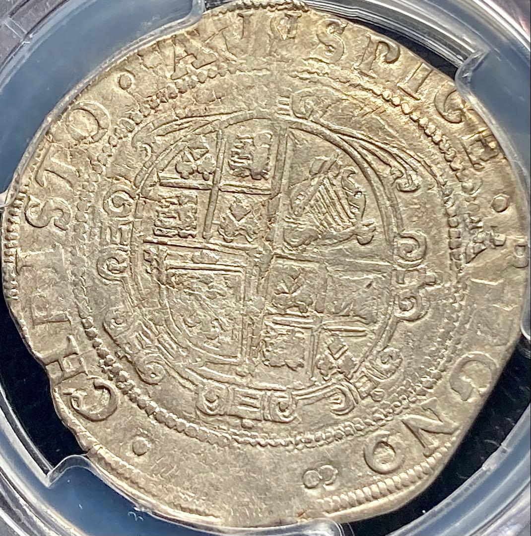 【NGC AU50】1645-46年 イングランド ハーフクラウン 手打ち銀貨
