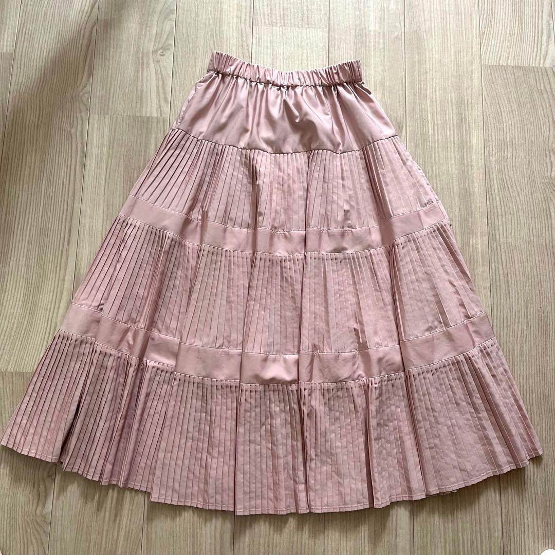 La boutique BonBon 3段ティアードスカート ピンク PS