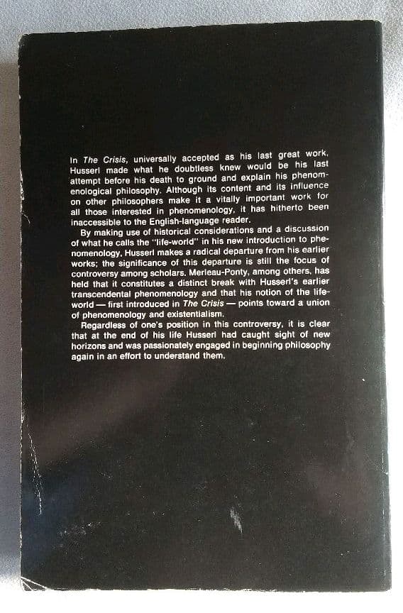 洋書 The Crisis of European Sciences ........