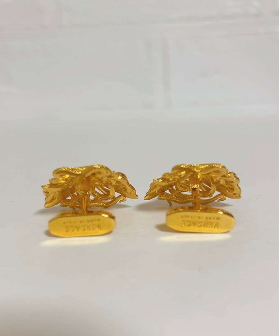 ヴェルサーチェ　VERSACE カフリンクス　メデューサ　ゴールド