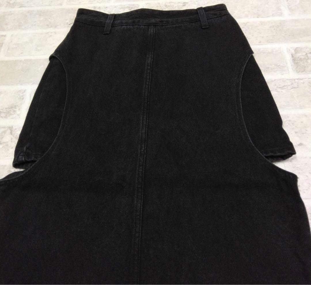 スカート CLANECIRCLE CUT LAYERED DENIM SKIRT
