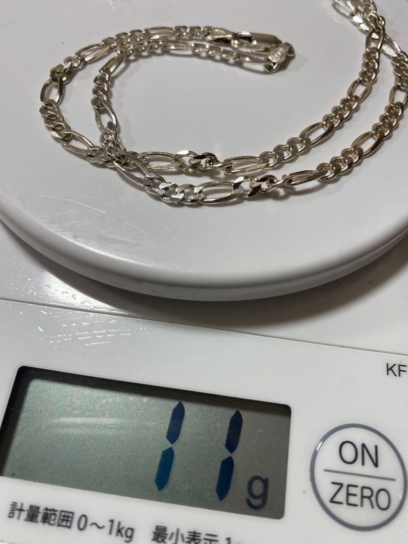 新品 未使用 シルバー925 チェーンネックレス イタリア製 50㎝ 11g