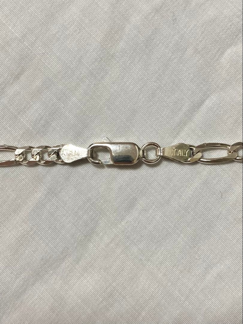 新品 未使用 シルバー925 チェーンネックレス イタリア製 50㎝ 11g