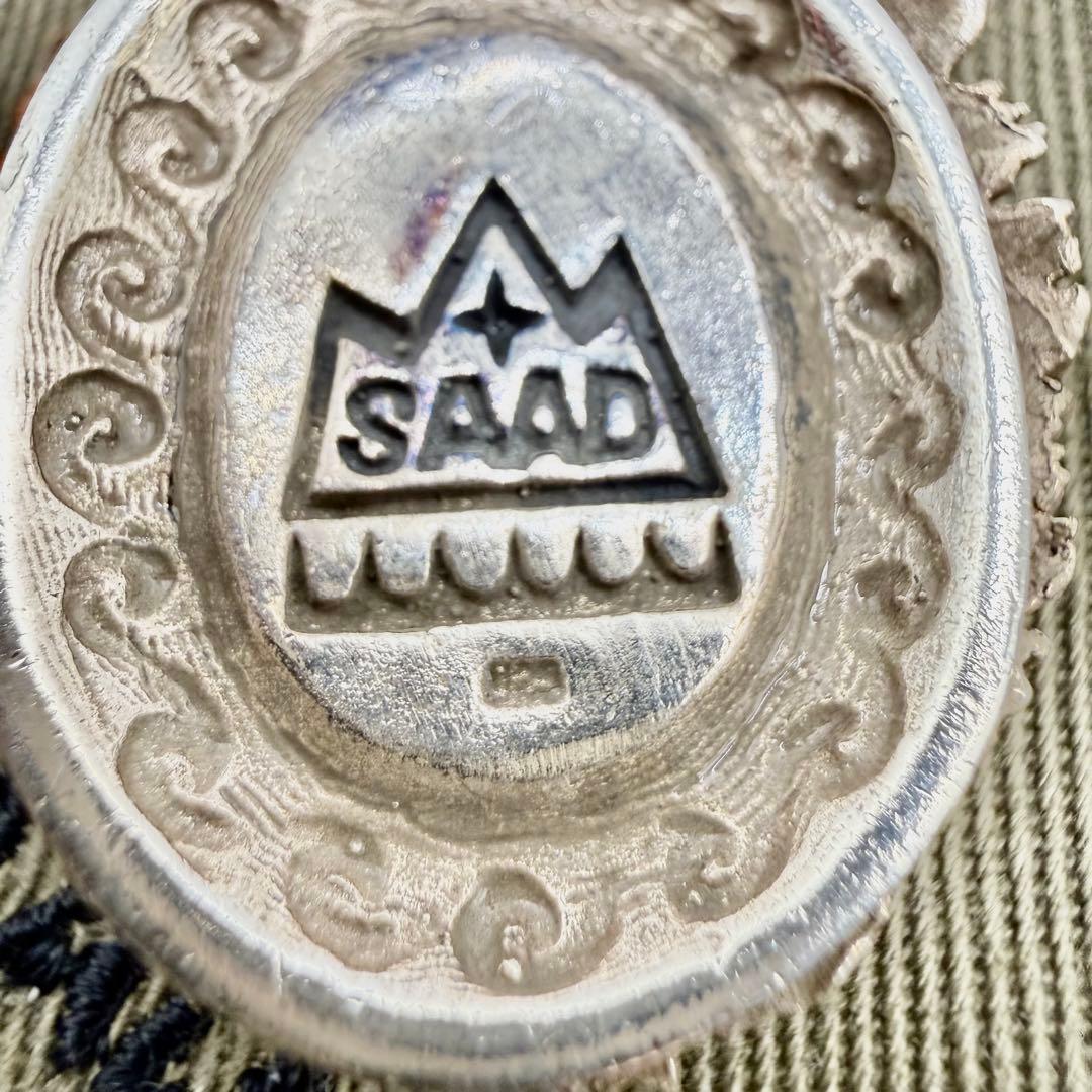 SAAD ターコイズ付きシルバーフェザートップ