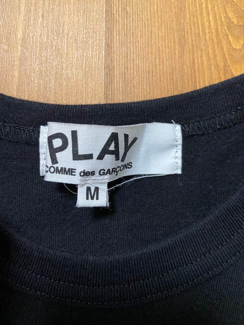 PLAY COMME des GARÇONS Tシャツ　ハートロゴ　ブラック　M