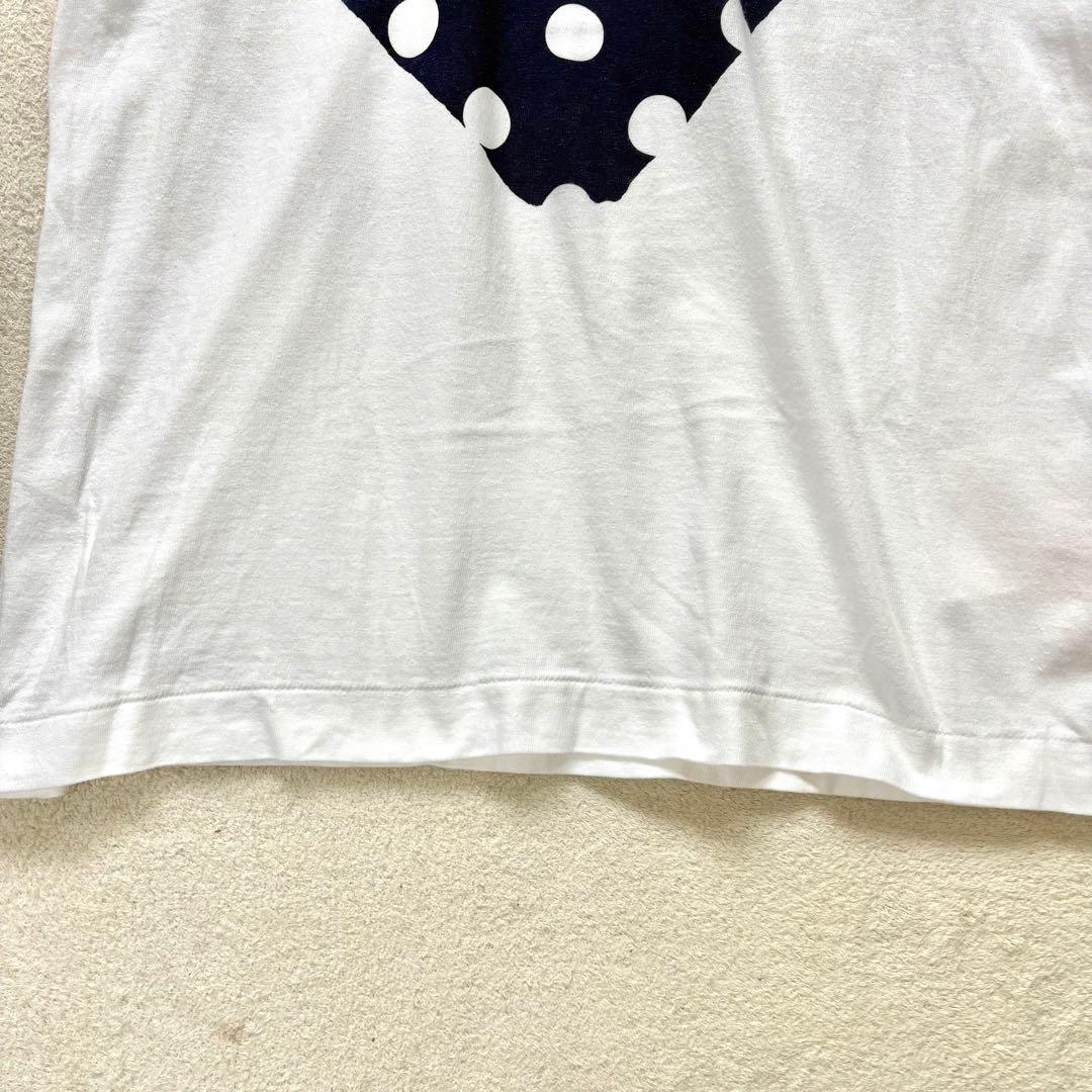 【プレイコムデギャルソン】近年モデル　ブルードットハート　コットン　Tシャツ