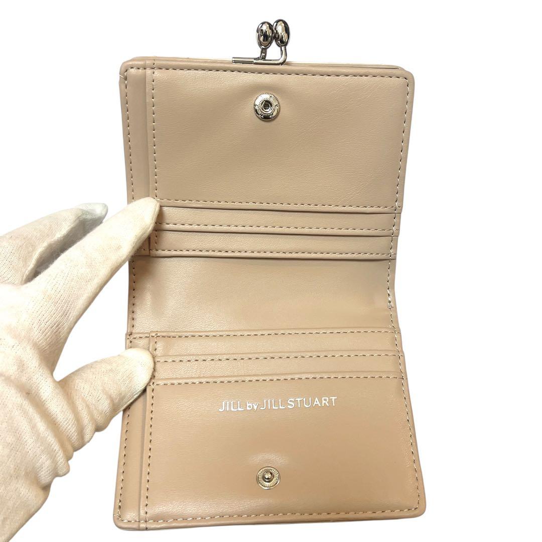 【美品】JILL STUART RIBBONキルトウォレット がま口二つ折り財布