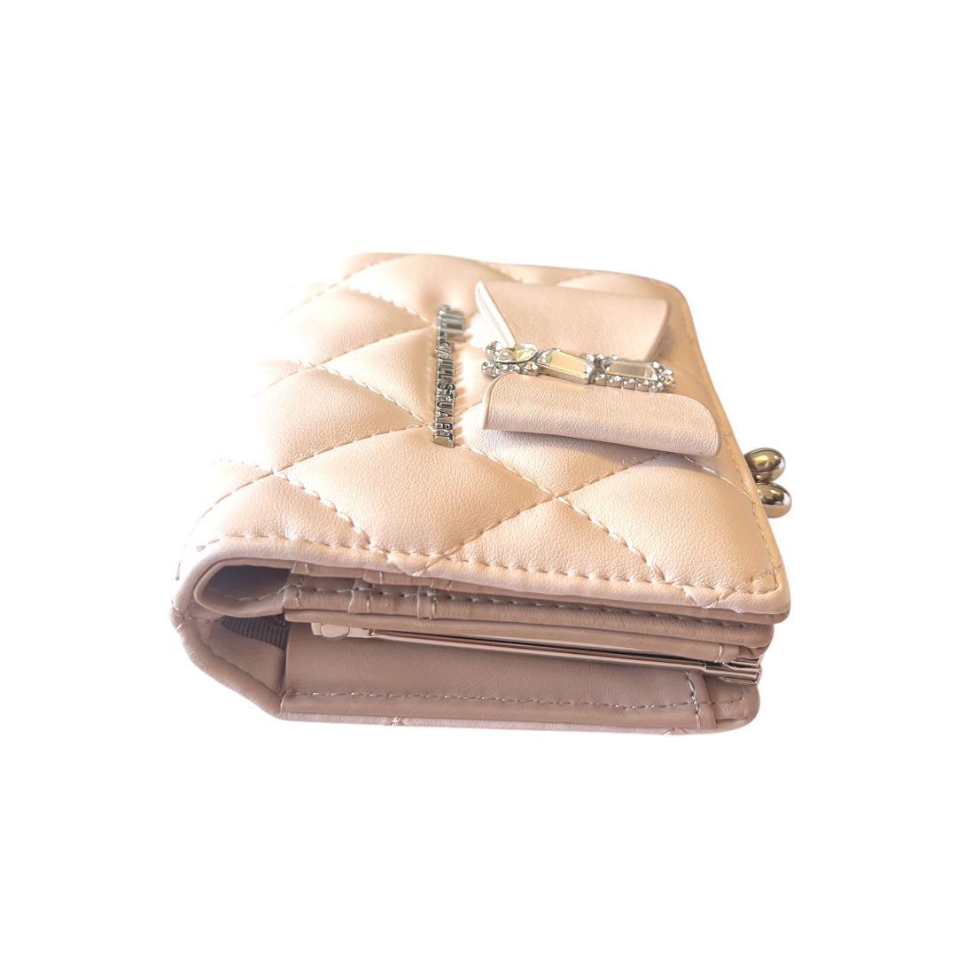 【美品】JILL STUART RIBBONキルトウォレット がま口二つ折り財布