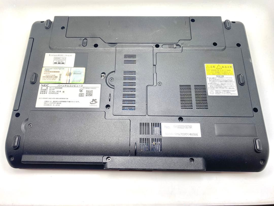 NEC LaVie ノートPC レッド ACアダプター付き