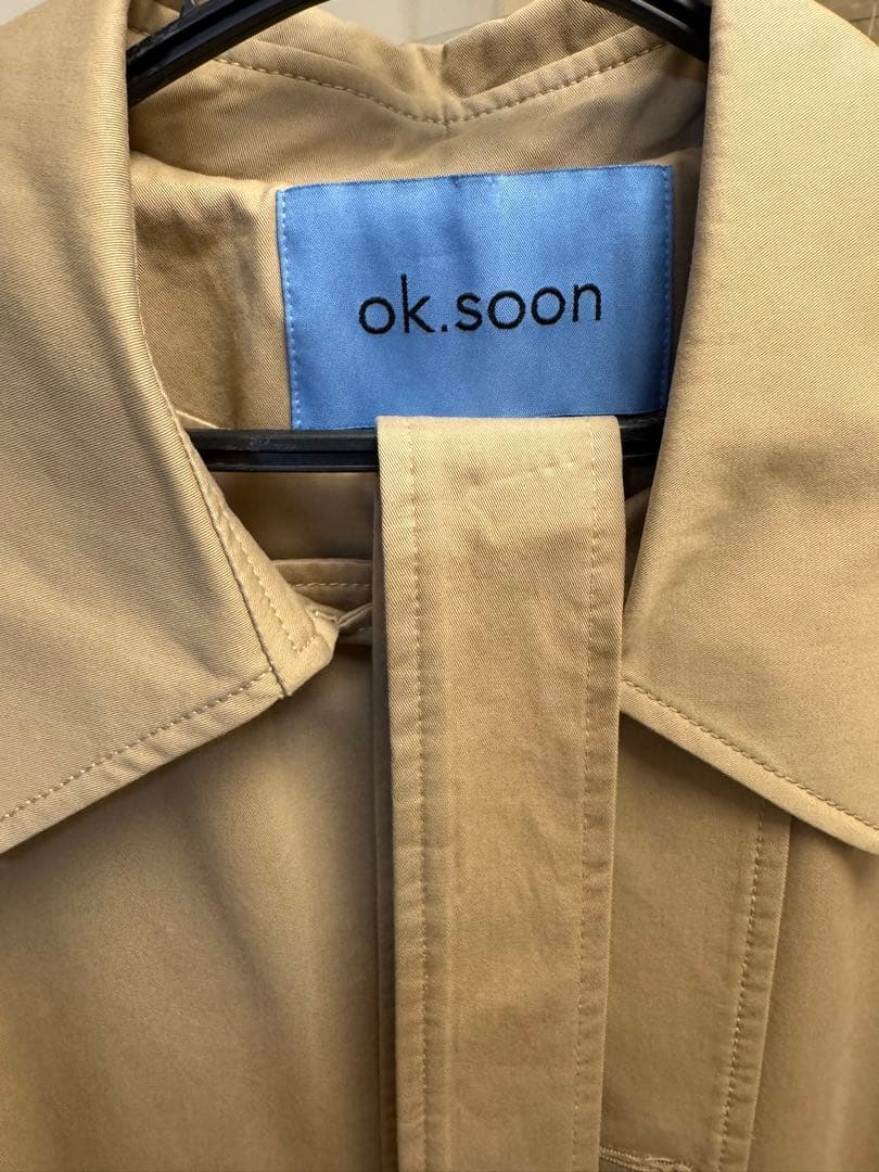 oksoon. ［long length］cotton trench coat