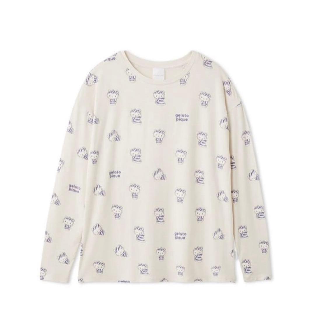 サンリオハウス ジェラートピケ 総柄Tシャツパンツ 上下セット ハローキティ