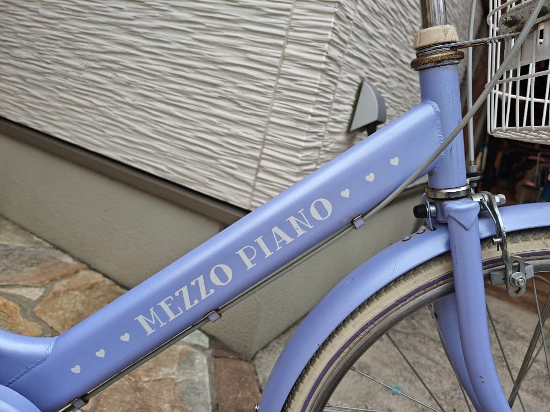 子供用自転車 メゾピアノ 22インチ ラベンダー 前部バスケット付き