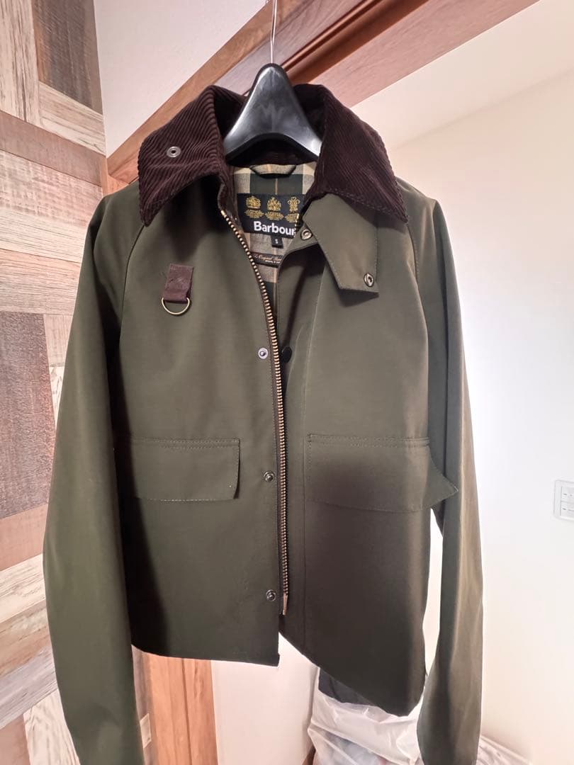 Barbour×BEAMS F 別注SPEY 2レイヤーショートブルゾン　S
