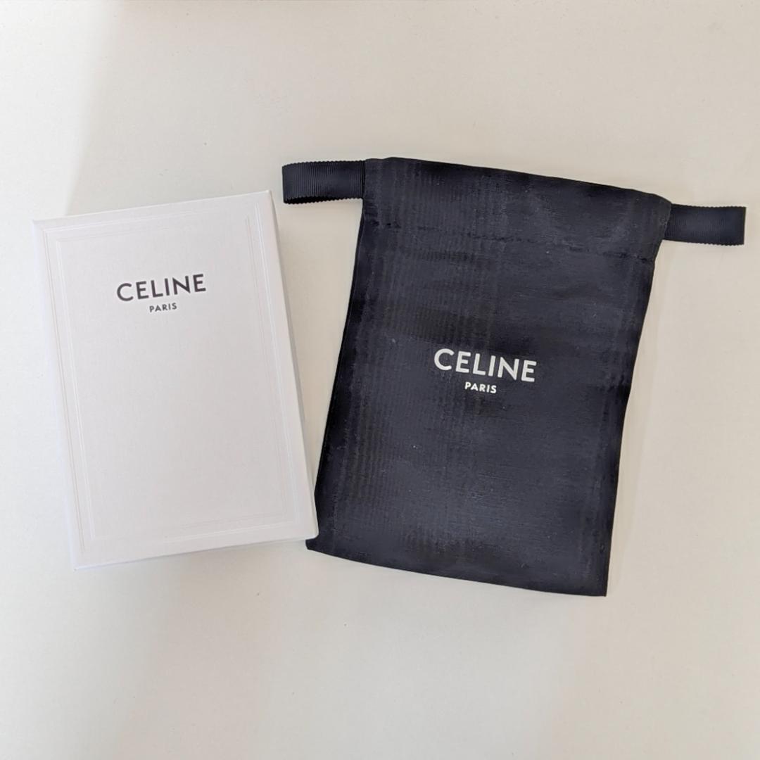 【正規品・付属品あり】CELINE　トリオンフ　三つ折り財布　ブラック