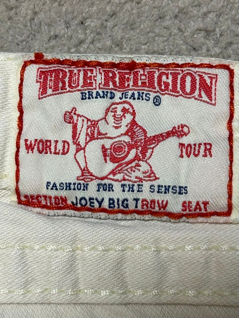 TRUE RELIGION Joey Big Tフレア ホワイトデニム