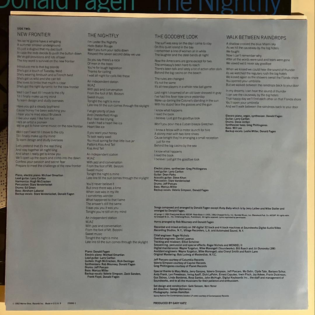 US盤 Donald Fagen / The Nightfly レコード