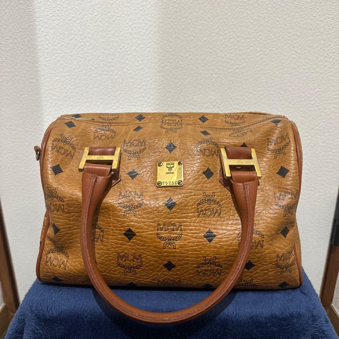 MCM ロゴプリント ボストンバッグ美品
