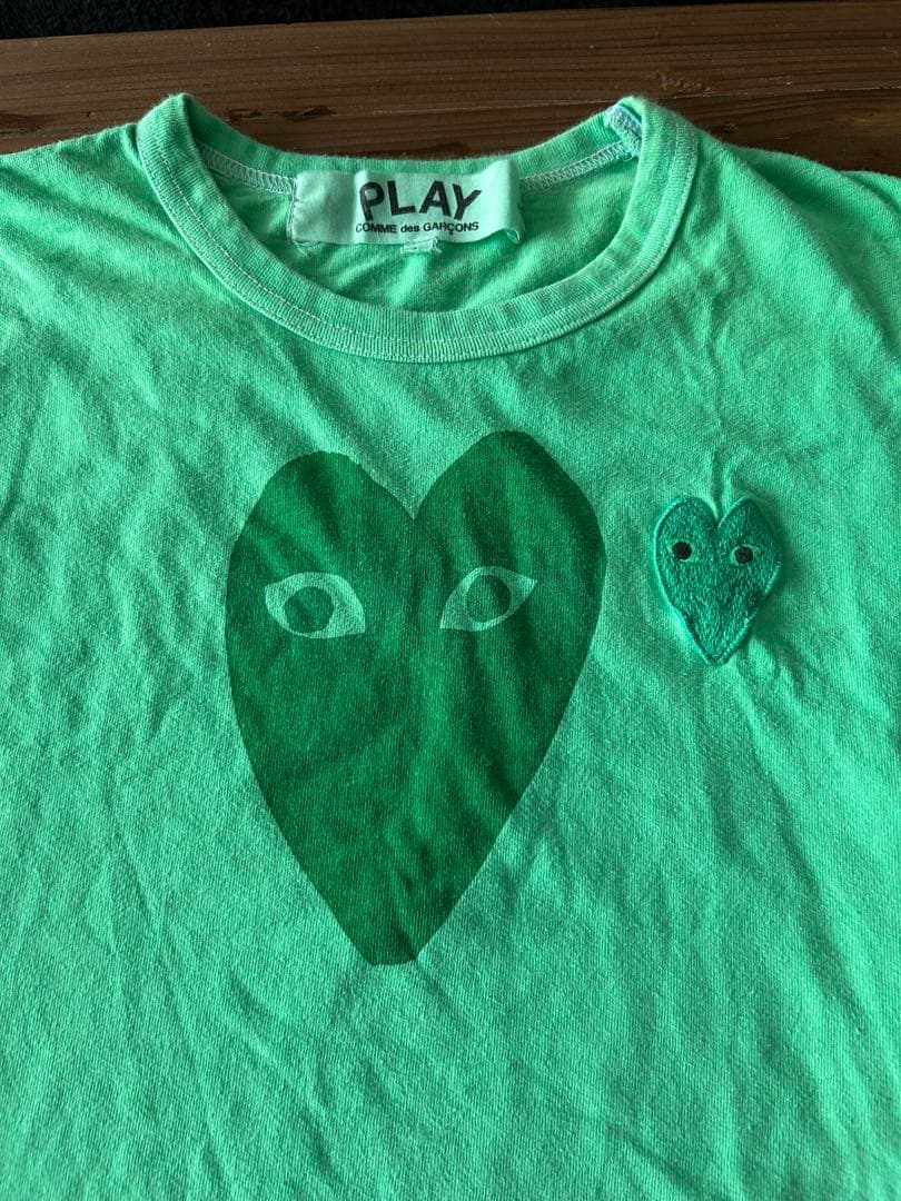 PLAY COMME des GARCONS グリーン　Ｔシャツ　L
