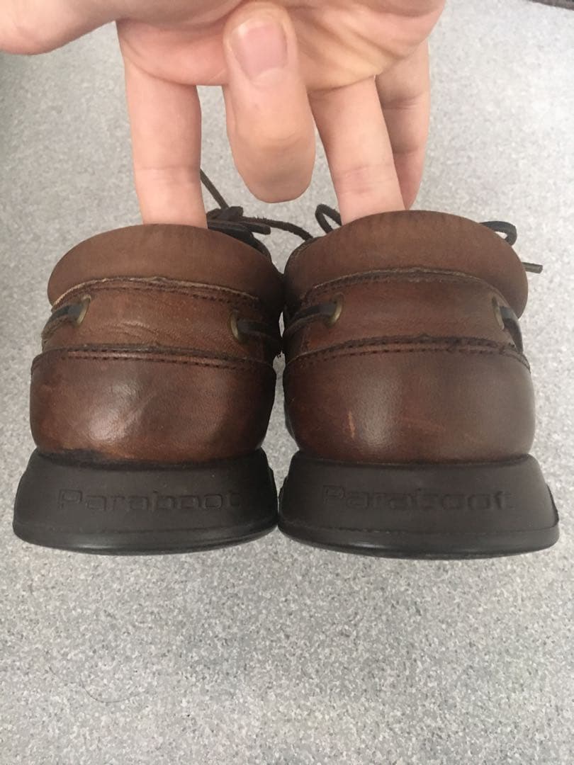 レア 希少 Paraboot パラブーツ モカシン デッキシューズ 古着 革靴