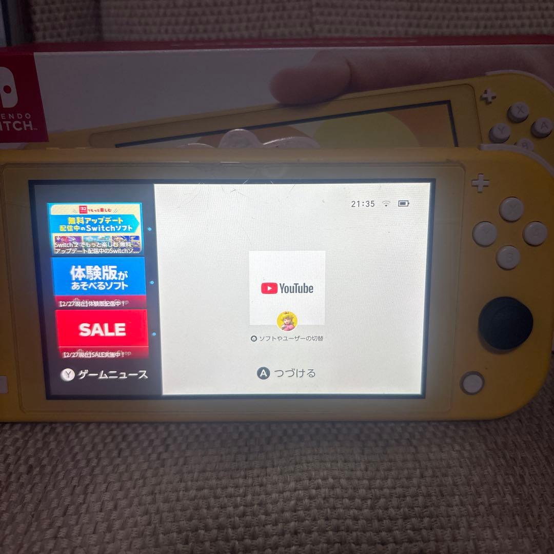 Nintendo Switch Lite イエロー 本体　スイカゲーム　カセット