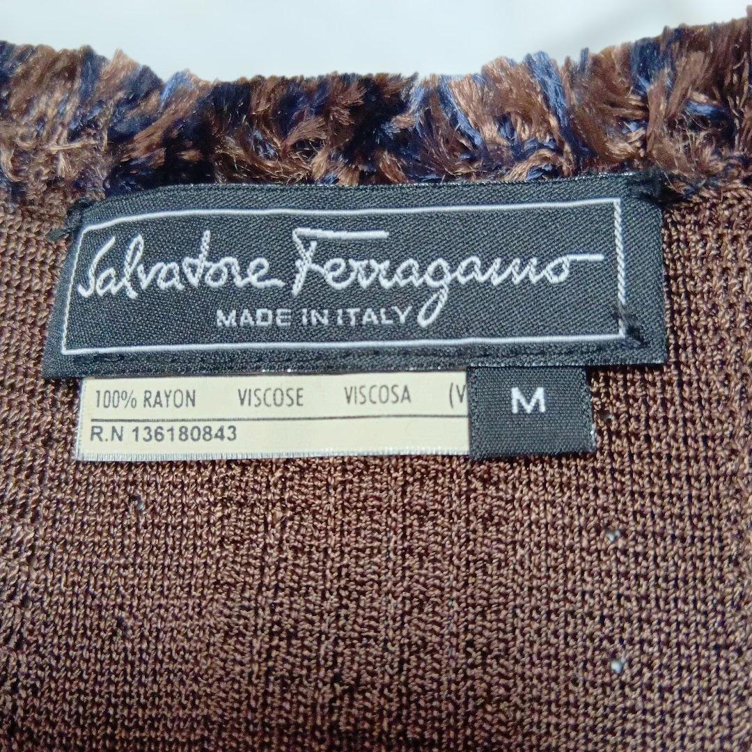 Salvatore Ferragamo ブラウンカーディガン Mぴよつ