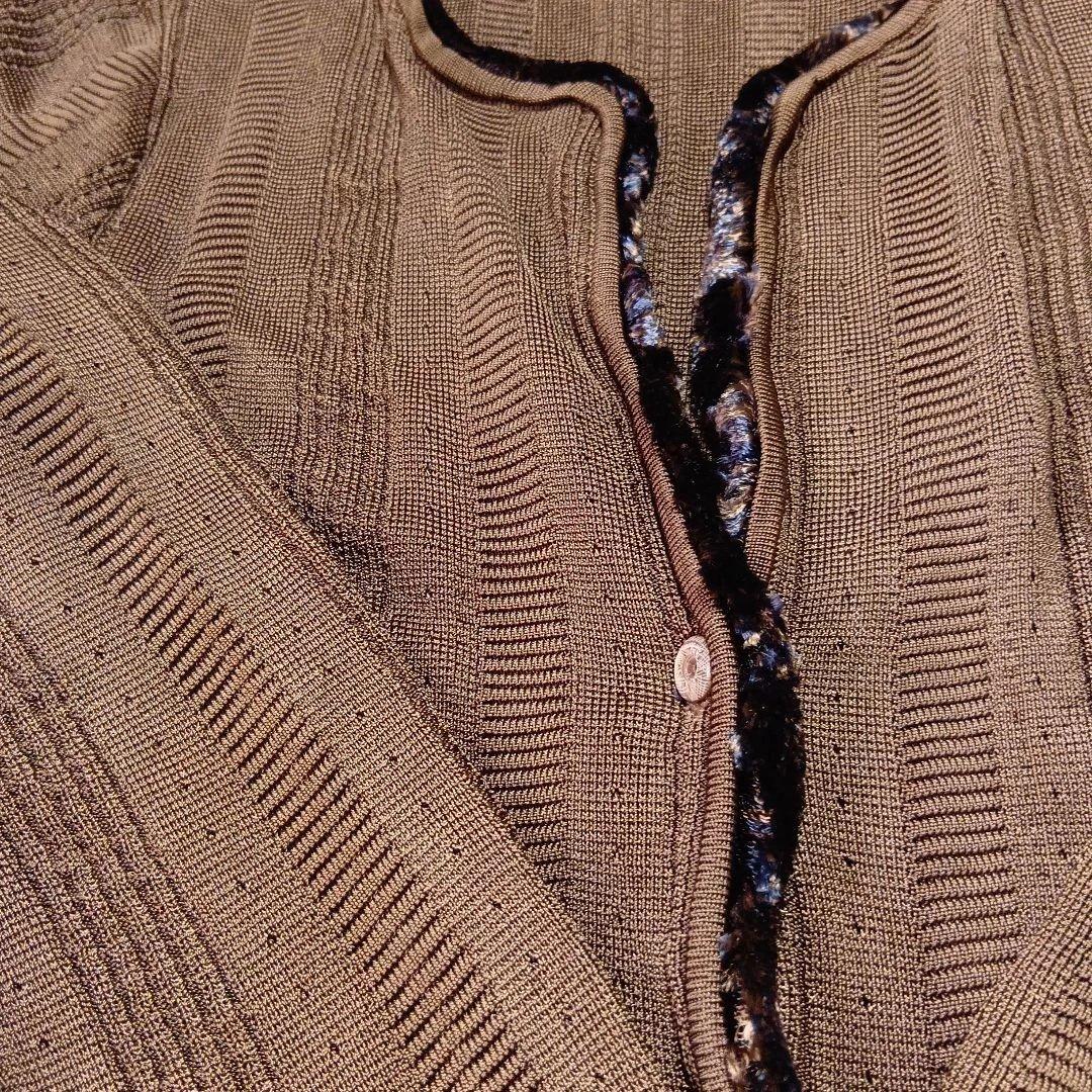 Salvatore Ferragamo ブラウンカーディガン Mぴよつ