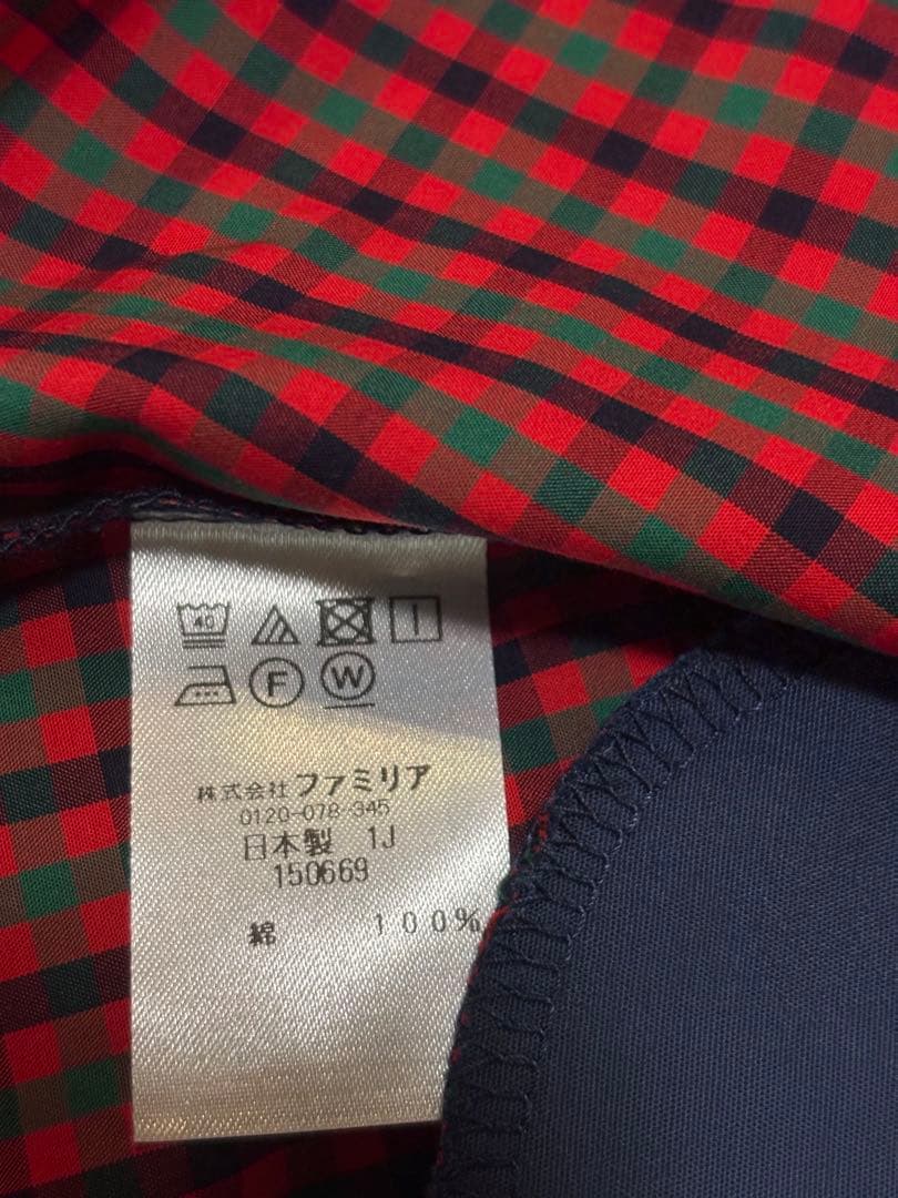 【極美品】familiarチェック柄ワンピース　90