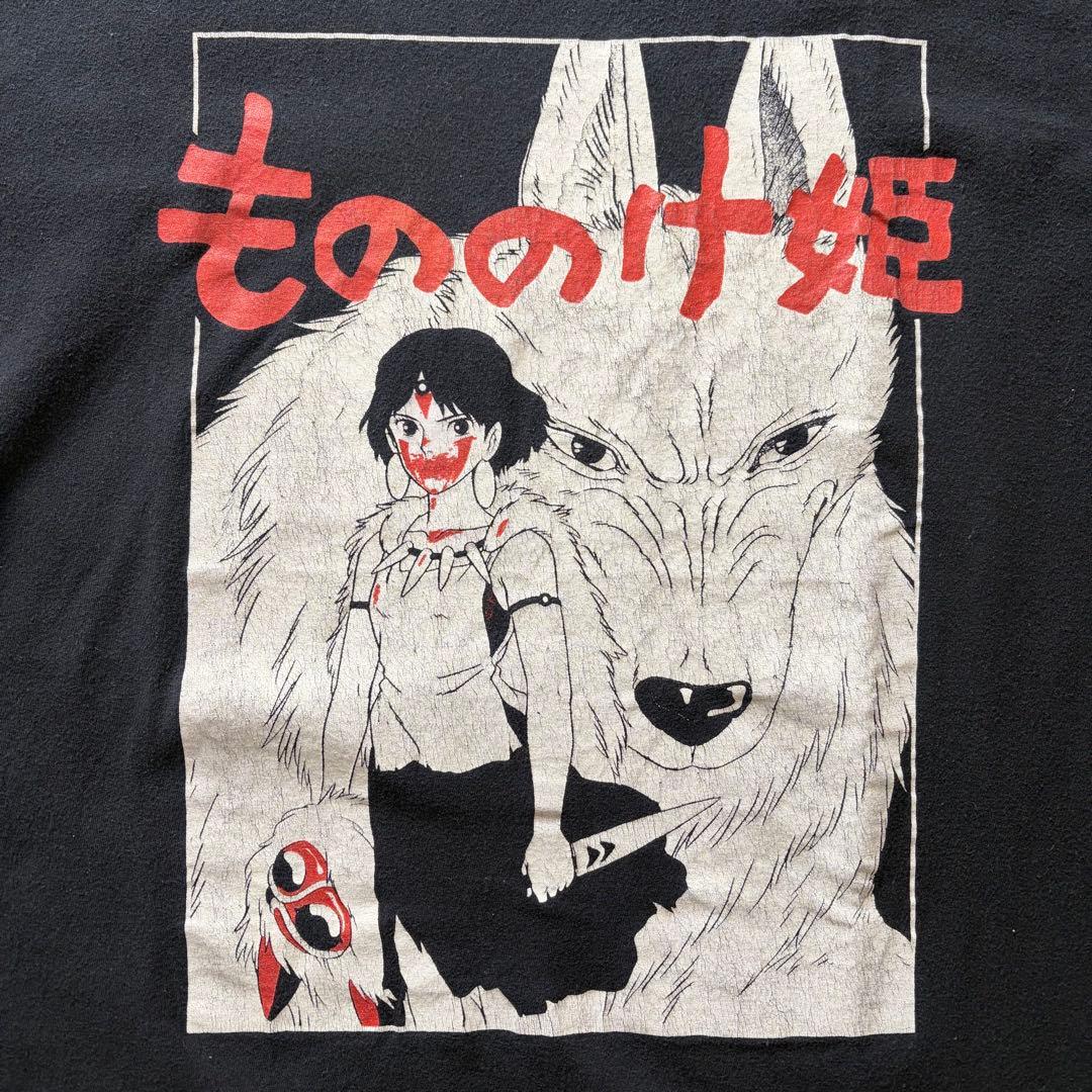 【XL】ジブリ もののけ姫 アニメ Tシャツ 海外古着