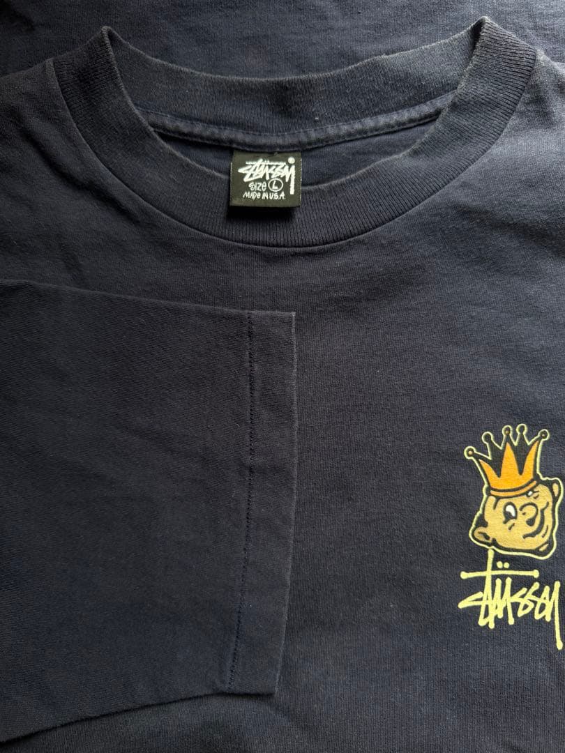80s Stüssy ネイビー Tシャツ Lサイズ な
