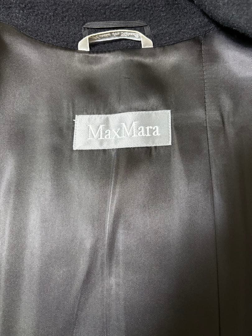 SALE MaxMara ダブルブレスト ロングコートブラック　38