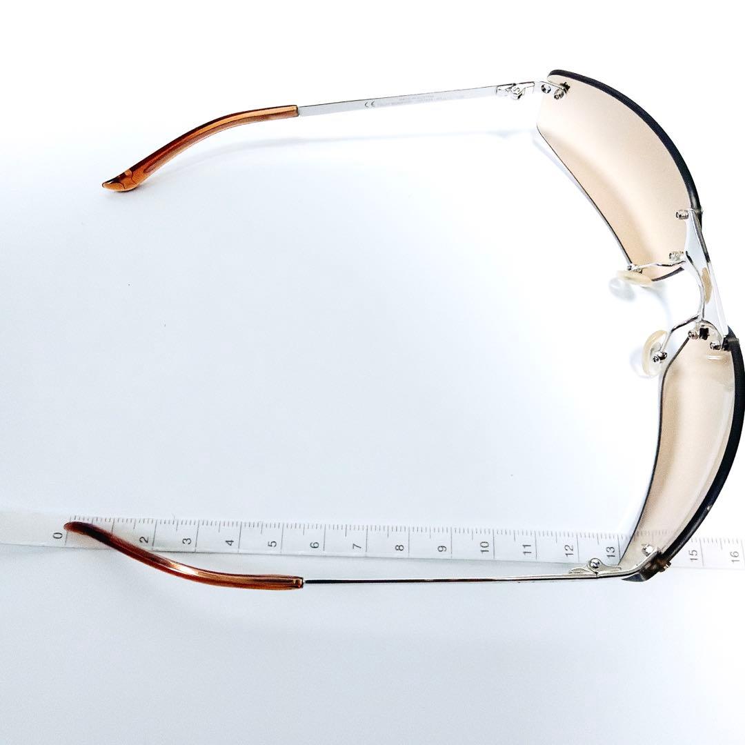Christian Dior サングラス リムレス ブラウン系 ロゴ刻印 Y2K