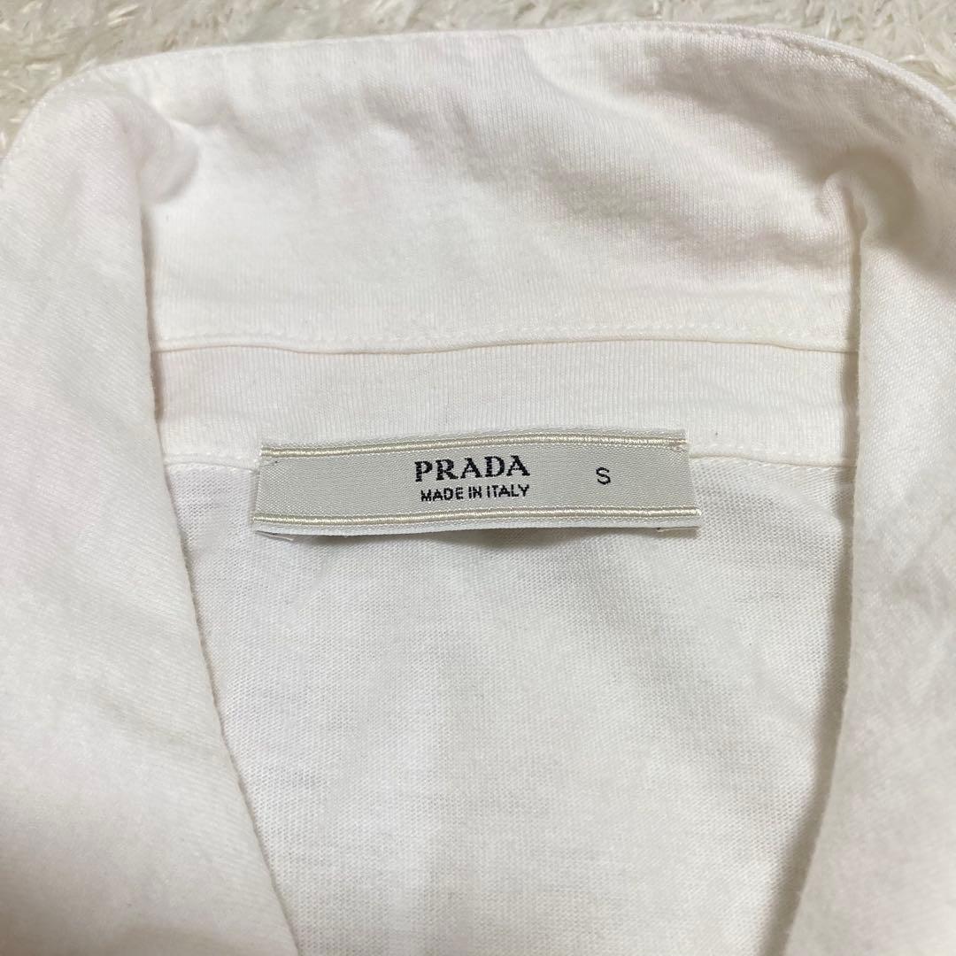 プラダ PRADA ポロシャツ 半袖 ロゴ トップス イタリア製 S