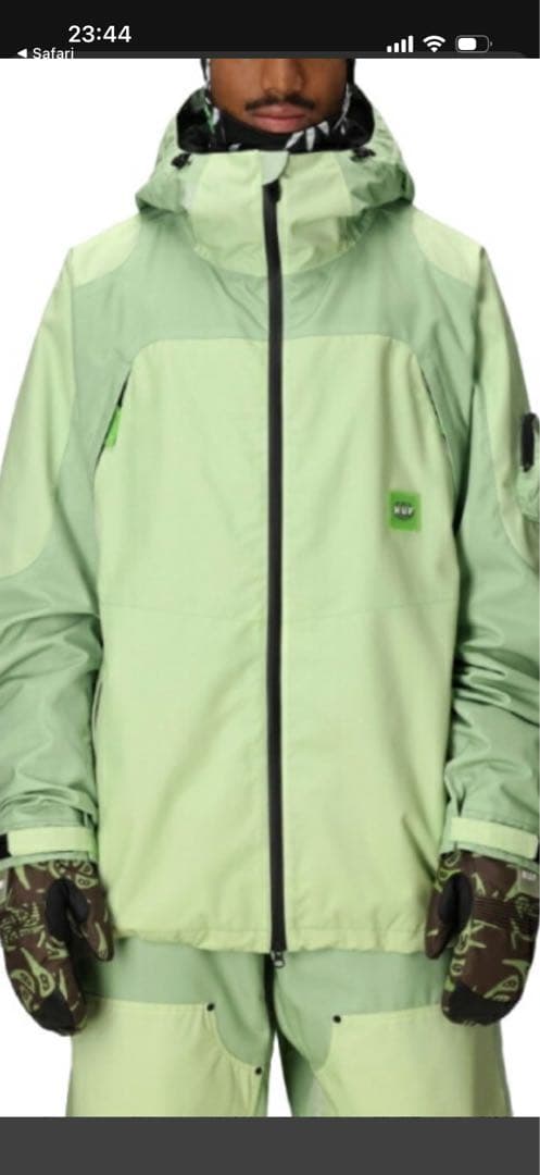 686×HUFコラボ　25-26 上下L グローブM ビーニー　ネックチューブ