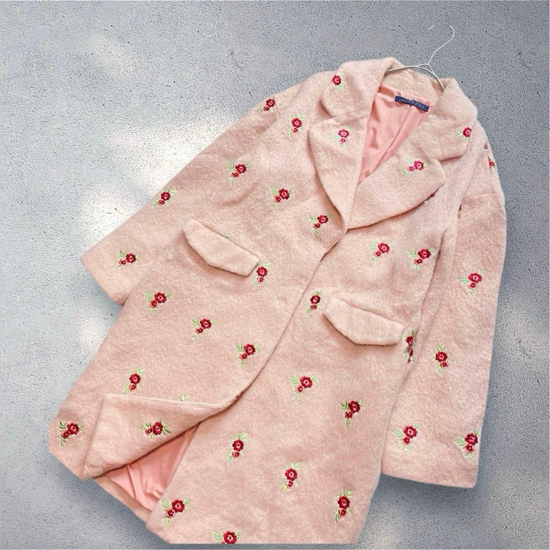 美品✨リリーブラウンL.B CANDY STOCK刺繍入りビジューコート