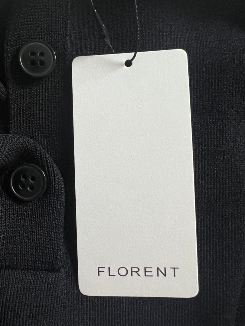 FLORNT ブラックポロシャツ 2411F07005