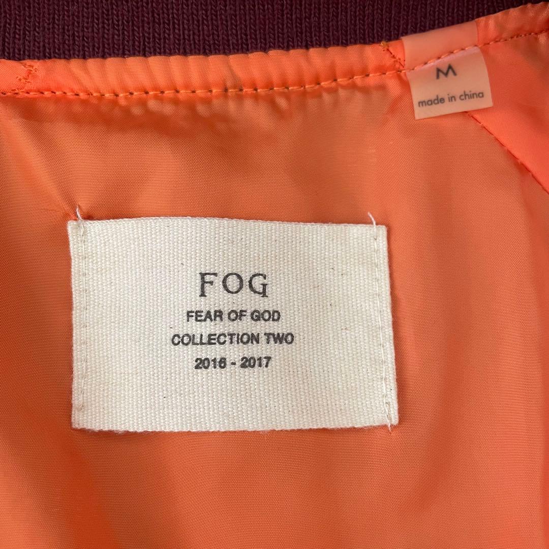 美品‼️Fear of God　Bomber Jacket　MA-1　ワインレッド
