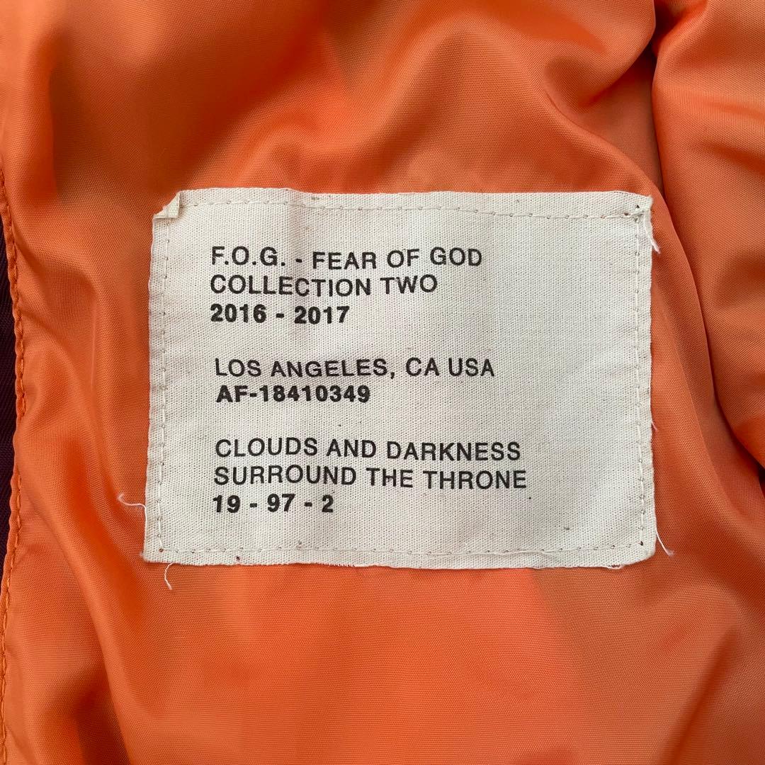 美品‼️Fear of God　Bomber Jacket　MA-1　ワインレッド