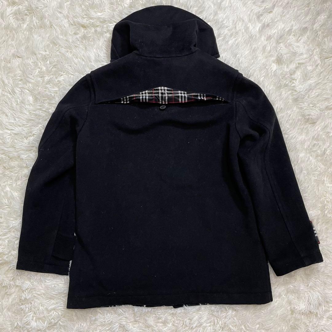 美品✨ バーバリー ブラックレーベル ダッフルコート 裏 ノバチェック 黒 M