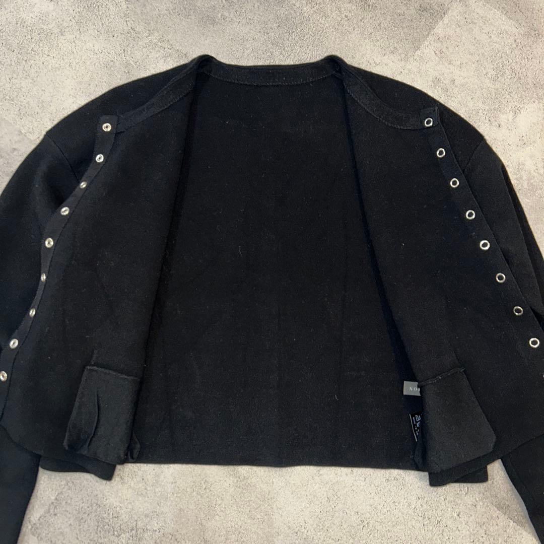 完売品✨25SS NOBLE スムース編みスナップショートカーディガン ブラック
