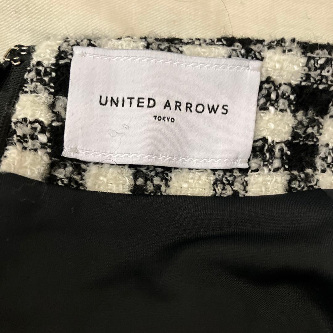 【美品】UNITED ARROWS ツイードタイトスカート　36