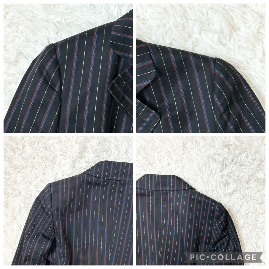 Paul Smith ポールスミス テーラードジャケット ストライプ 42 黒