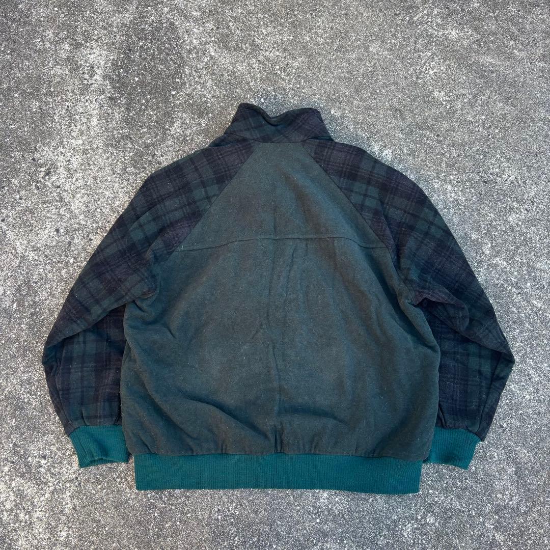 80s FJALLRAVEN ウールジャケット カシミヤ ブラックウォッチ 中綿