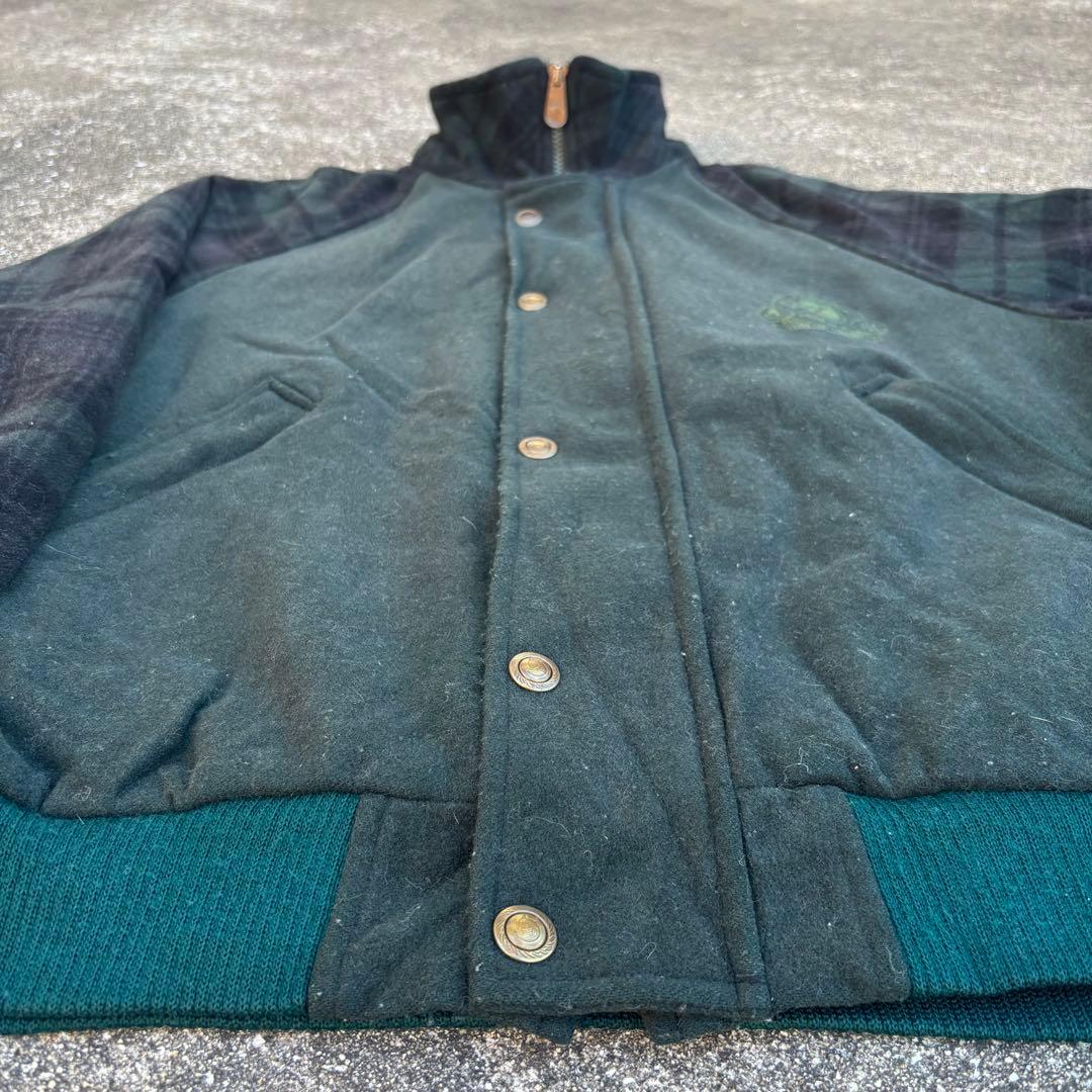 80s FJALLRAVEN ウールジャケット カシミヤ ブラックウォッチ 中綿