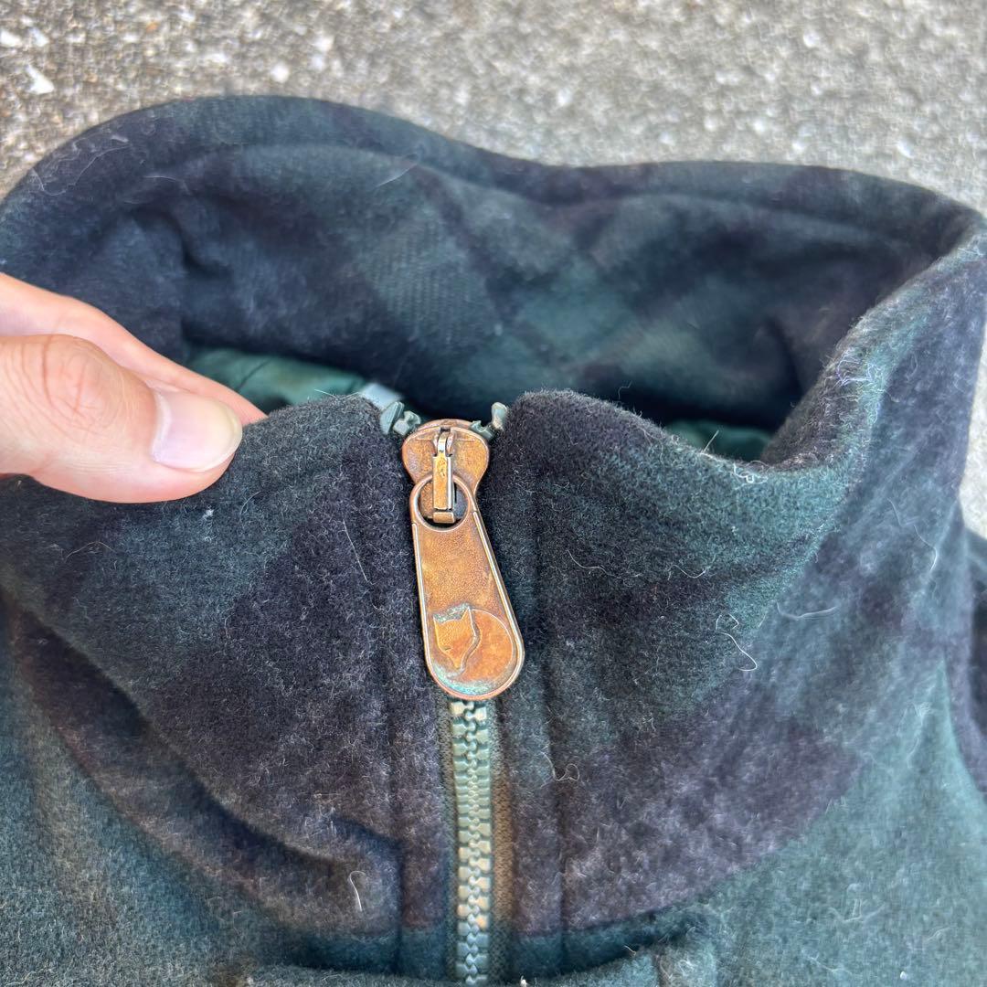 80s FJALLRAVEN ウールジャケット カシミヤ ブラックウォッチ 中綿