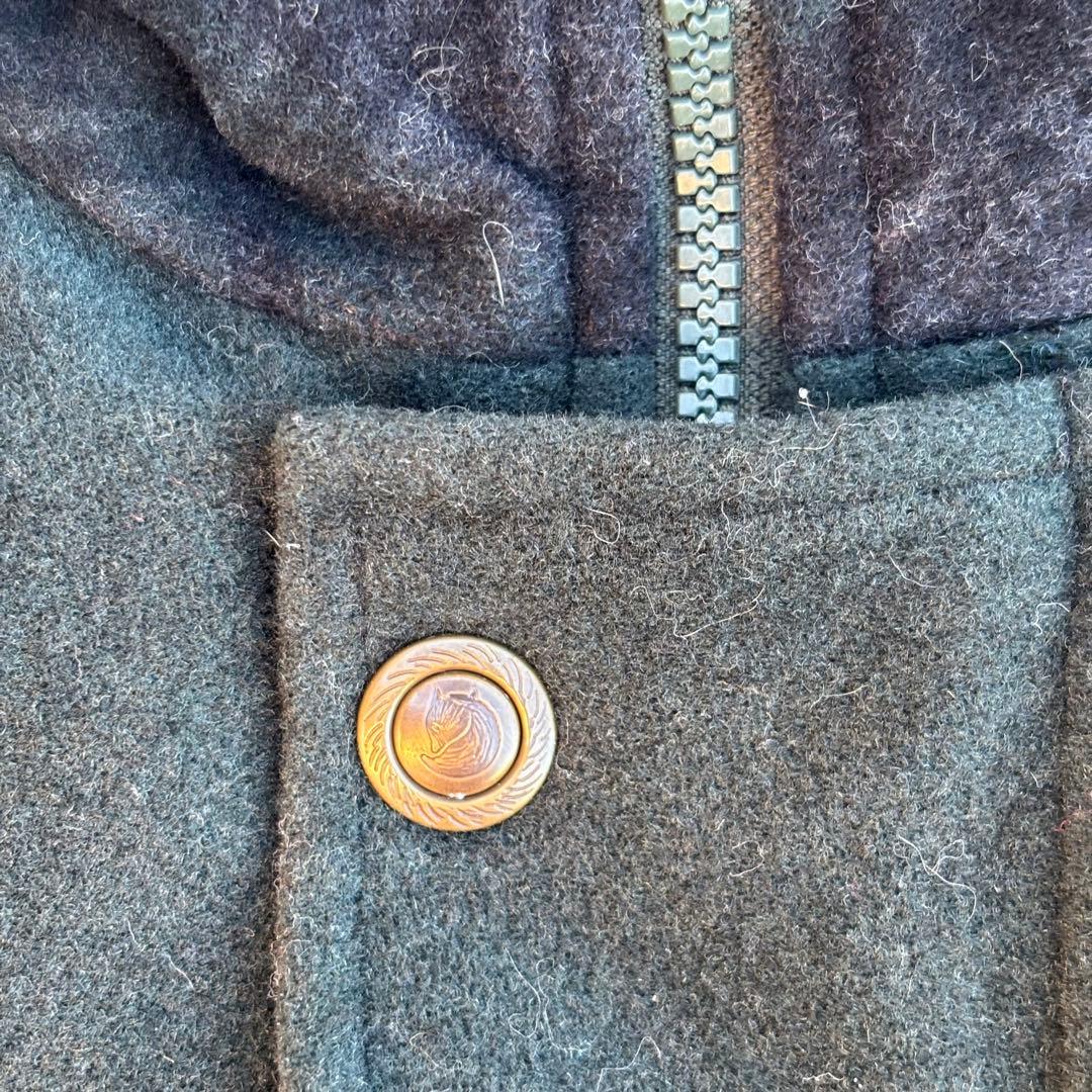 80s FJALLRAVEN ウールジャケット カシミヤ ブラックウォッチ 中綿