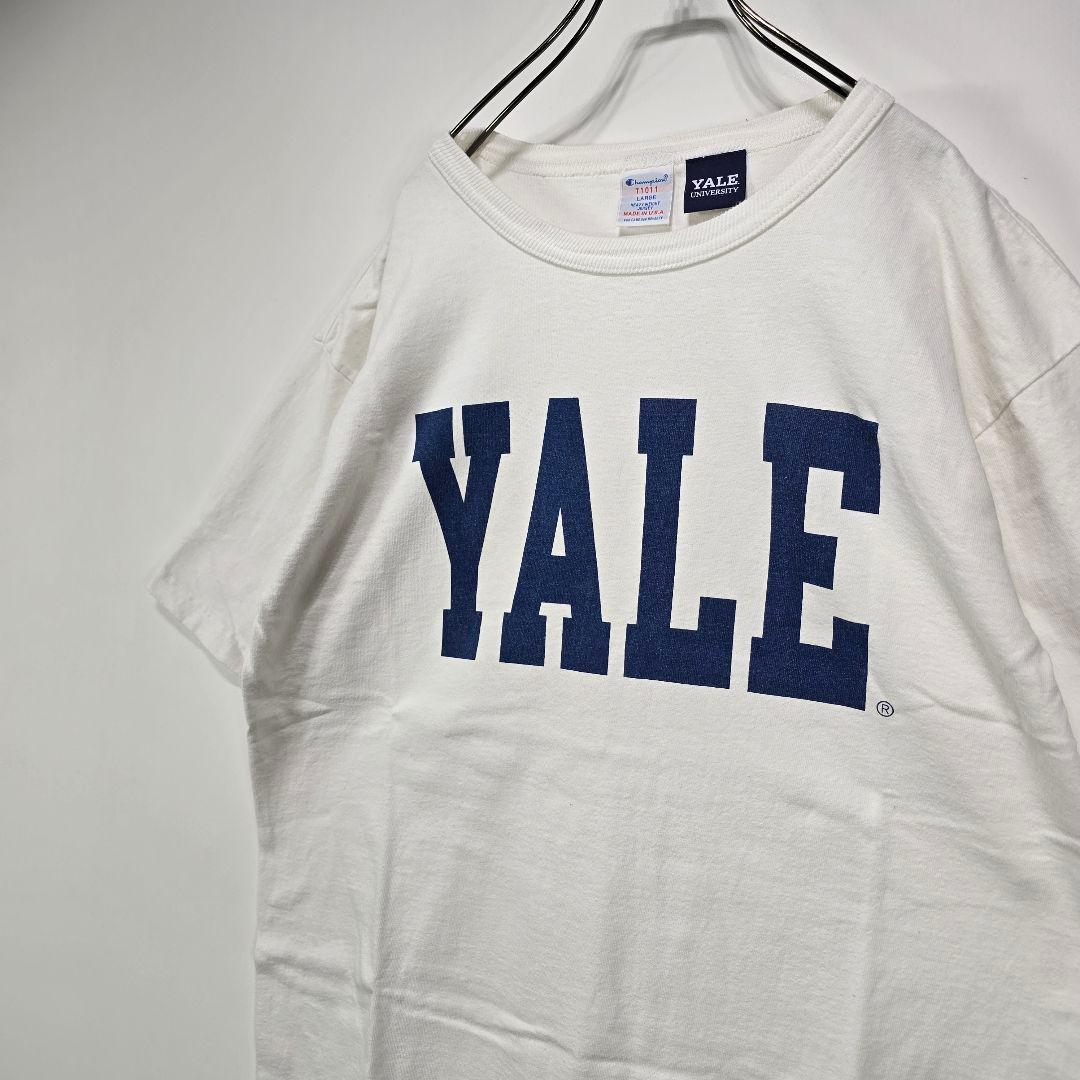 Champion　USA製　イェール大学　Tシャツ　L　厚手　リユース　古着