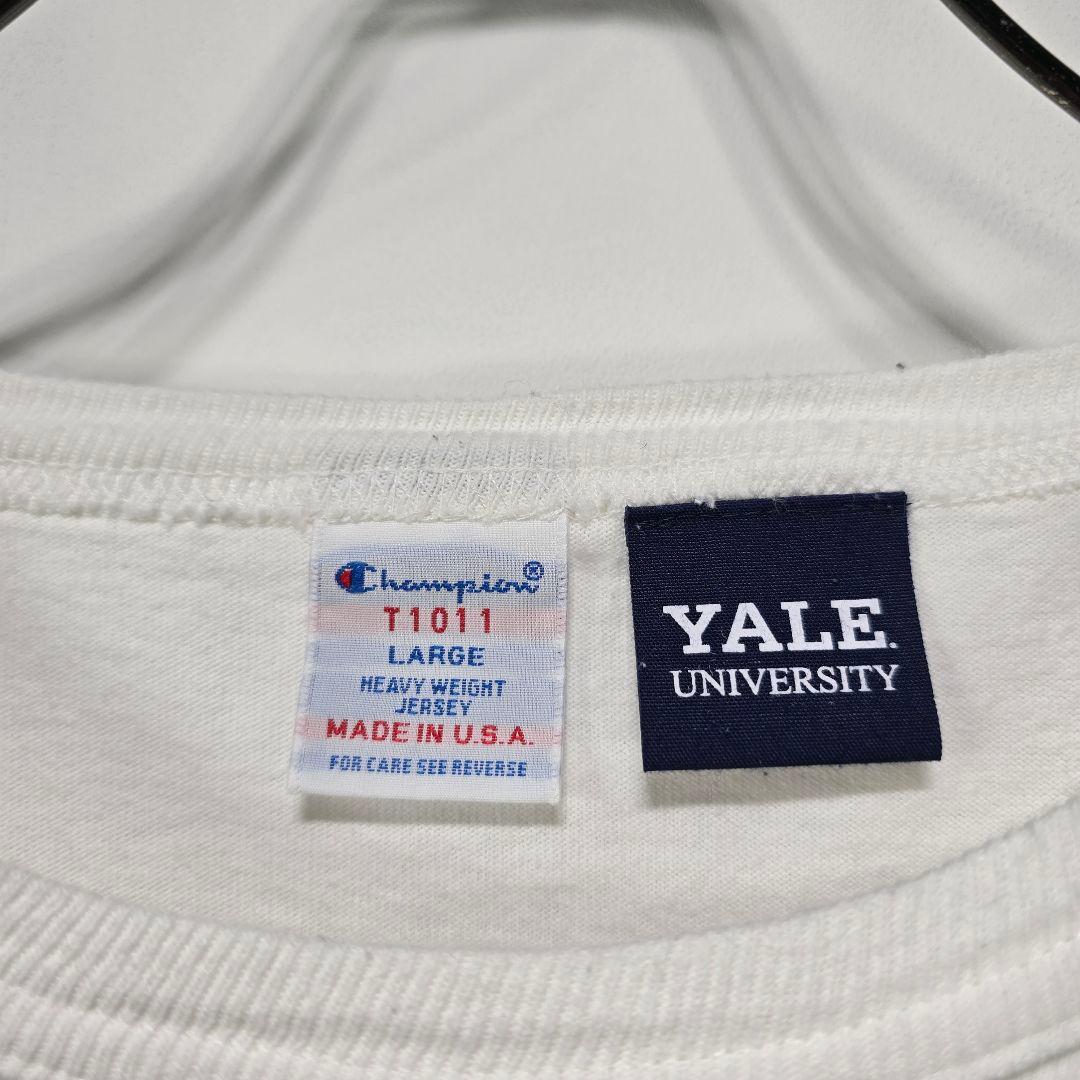 Champion　USA製　イェール大学　Tシャツ　L　厚手　リユース　古着