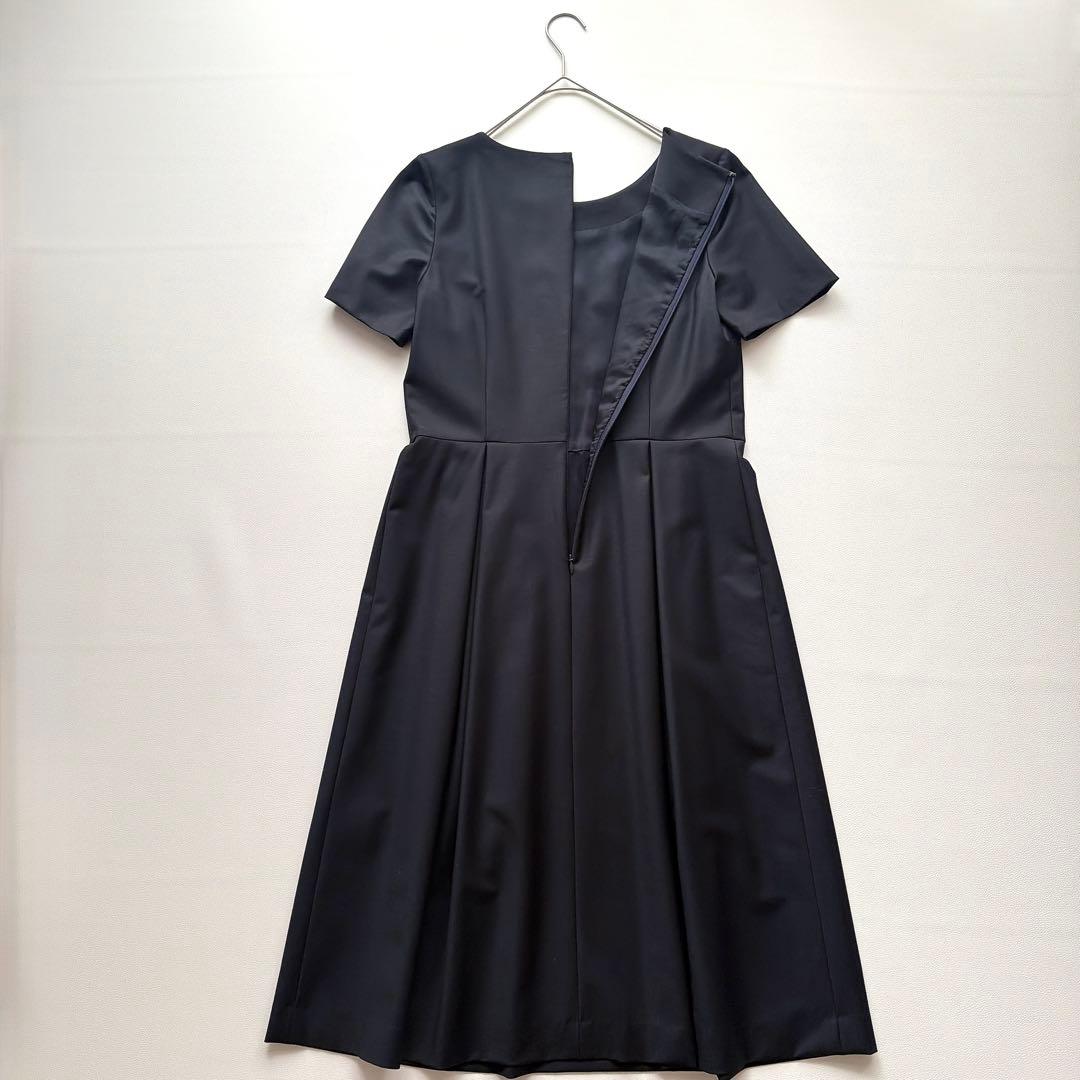 theory luxe ワンピース 濃紺 半袖 フレア 40