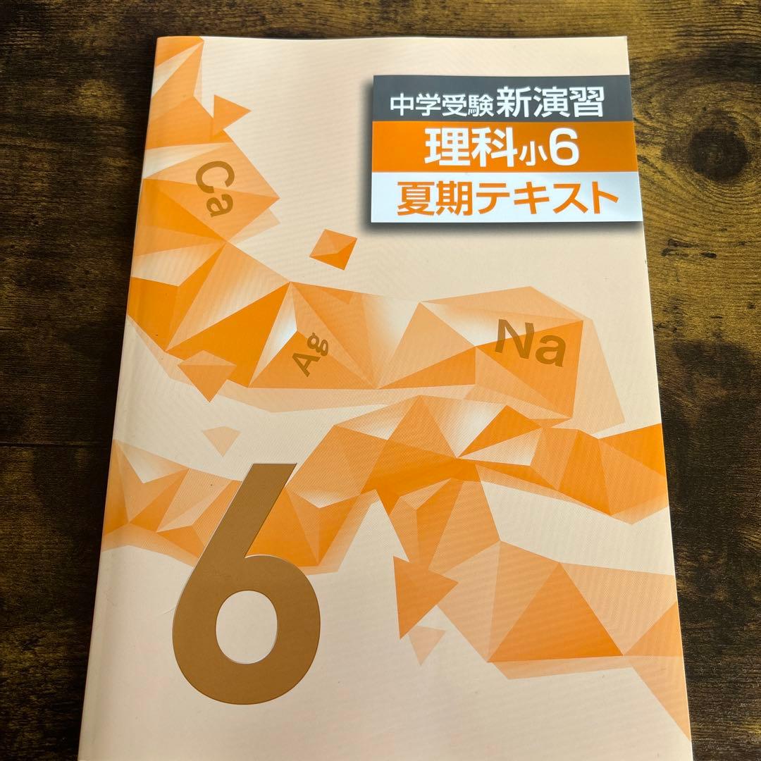 最新版中学受験新演習小学6年生夏季テキスト算数社会理科3教科セット