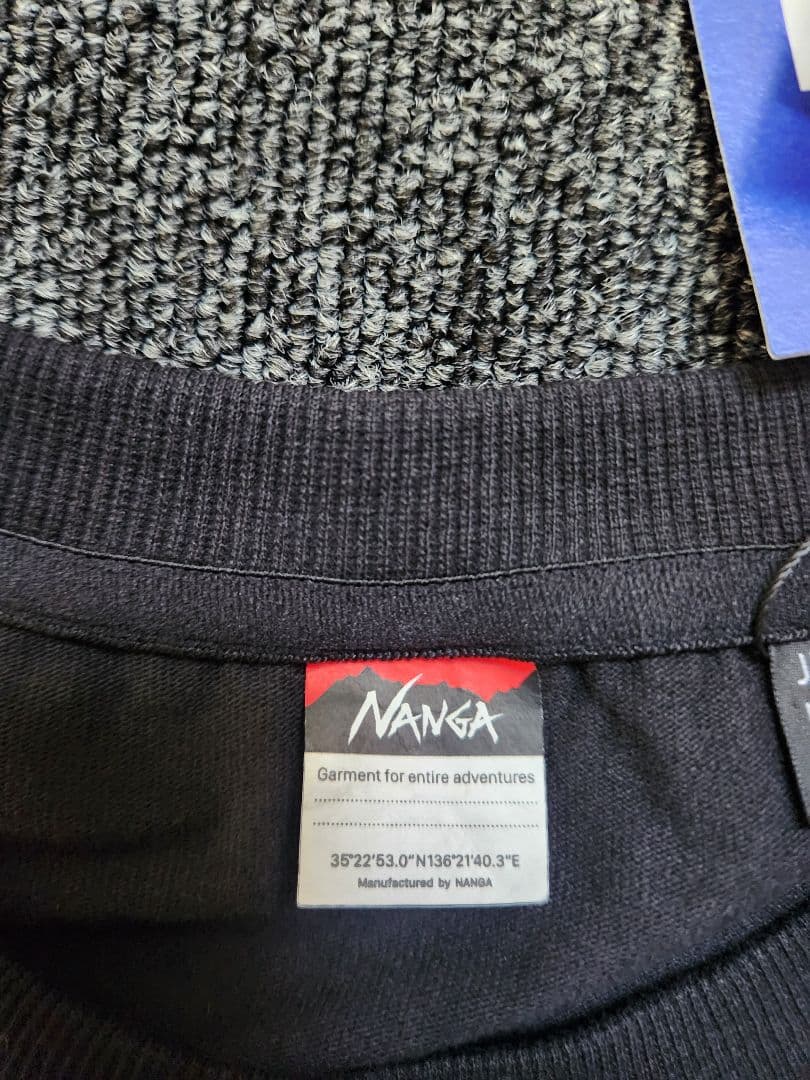 NANGA ブラック Tシャツ Lサイズ